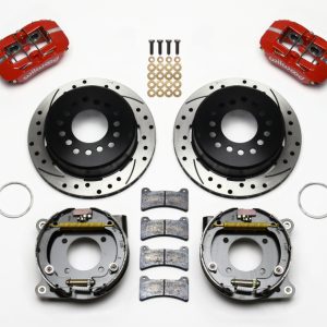 Wilwood Dynapro Low-Profile 11.00in P-Brake Kit Drill-Red Chevy 12 Bolt 2.75in Off w/ C-Clips