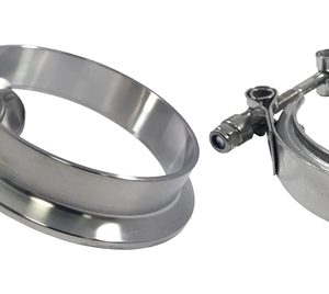 Torque Solution Stainless Steel V-Band Clamp & Flange Kit - 3in (76mm)