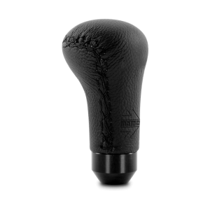 Momo Anatomico Shift Knob - Black Leather, Black Stitching