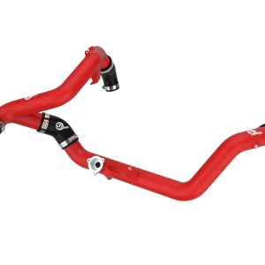 aFe Bladerunner 2-1/4 IN Aluminum Hot Charge Pipe Black 20-23 Ford Explorer/Explorer ST - Red