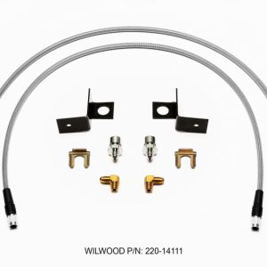 Wilwood Flexline Kit 30 inch -3 3/8-24 IF 1/8 NPT 90 Degree