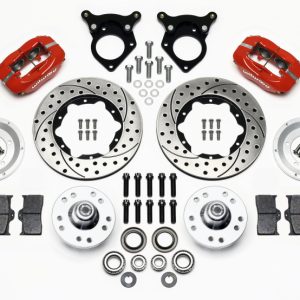 Wilwood Forged Dynalite Front Kit 11.00in Drilled Red 87-93 Mustang 5 Lug