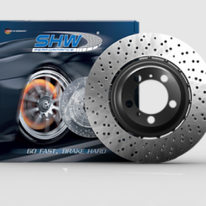 SHW 11-16 BMW M5 4.4L Right Rear Cross-Drilled Lightweight Brake Rotor (34212284104)