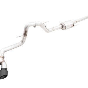 AWE 21+ Ford F150 Dual Side Exit Cat-Back Exhaust - 4.5in Diamond Black Tips *For Stock Y-Pipe Only