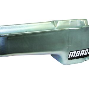 Moroso 1986+ Chevrolet Small Block (w/Passenger Side Dipstick) Wet Sump 5qt 7.5in Steel Oil Pan- Blk