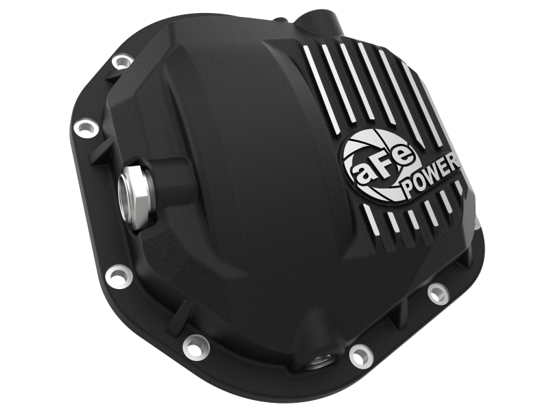 aFe Pro Series Dana 60 Front Differential Cover Black w/ Machined Fins 17-20 Ford Trucks (Dana 60) - Image 2