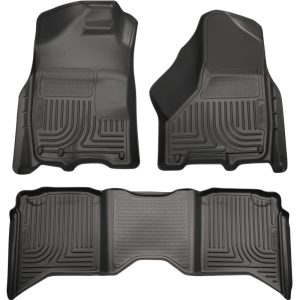 Husky Liners 2012 Dodge Ram 1500/2500 Crew Cab WeatherBeater Combo Black Floor Liners