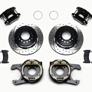 Wilwood D154 P/S Park Brake Kit Drilled Chevy 12 Bolt 2.75in Off w/ C-Clips