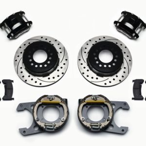 Wilwood D154 P/S Park Brake Kit Drilled Chevy C-10 2.42 Offset 5-lug