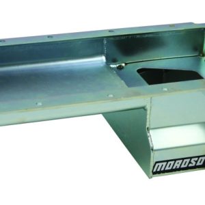 Moroso GM LS Swap/Early F-Body (w/Rear Sump/Spin-On Filter Adapter) Wet Sump 6in Steel Oil Pan - Blk