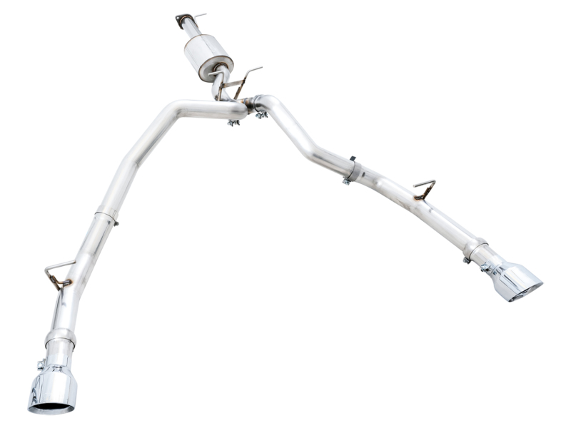 AWE Tuning 19-21 RAM 1500 5.7L (w/Cutouts) 0FG Dual Rear Exit Cat-Back Exhaust - Chrome Silver Tips - Image 6
