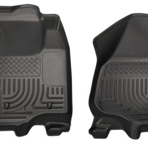 Husky Liners 12-15 Ford Super Duty Crew & Extended Cab WeatherBeater Front Row Black Floor Liners
