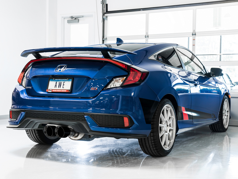 AWE Tuning 2016+ Honda Civic Si Track Edition Exhaust w/Front Pipe & Dual Diamond Black Tips - Image 3