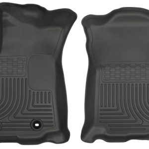 Husky Liners 2016 Toyota Tacoma w/ Auto Trans WeatherBeater Front Black Floor Liners