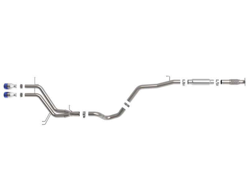 aFe Takeda 2-1/2in to 3in SS-304 Cat-Back Exhaust w/ Blue Flame Tips 13-17 Hyundai Veloster L4-1.6L - Image 3
