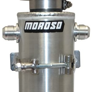 Moroso Breather Tank/Catch Can - Two -10An Male Fittings - Aluminum