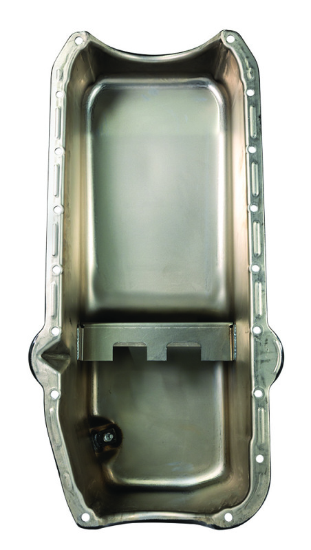 Moroso Pre-80 Chevrolet Small Block (w/Driver Side Dipstick) Wet Sump 5qt 7.5in Steel Oil Pan - Blk - Image 4
