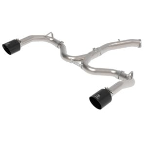 aFe 20-21 Kia Forte GT 1.6L 3in-2.5in 304 Stainless Steel Axle-Back Exhaust w/ Black Tips