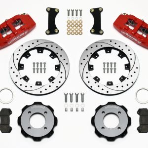 Wilwood Dynapro 6 Front Hat Kit 12.19in Drilled Red 2011 Fiesta