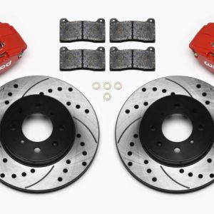 Wilwood DPHA Front Caliper & Rotor Kit Drill Red Honda / Acura w/ 262mm OE Rotor
