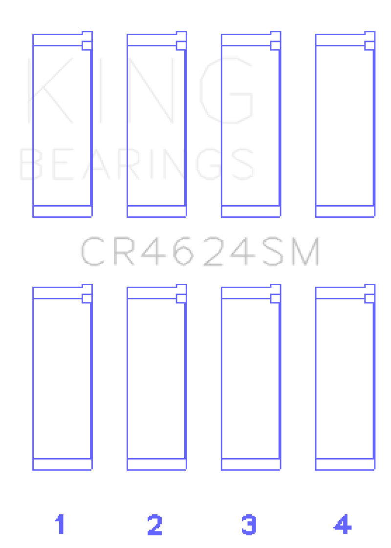 King Engine Bearings Hyundai G4KE / G4KC (Size +075) Rod Bearings (Set of 4) - Image 3