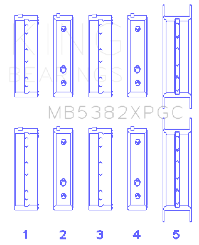 King Subaru EJ20/EJ22/EJ25 Including Turbo pMaxKote Performance Main Bearing Set - Size STDX - Image 8