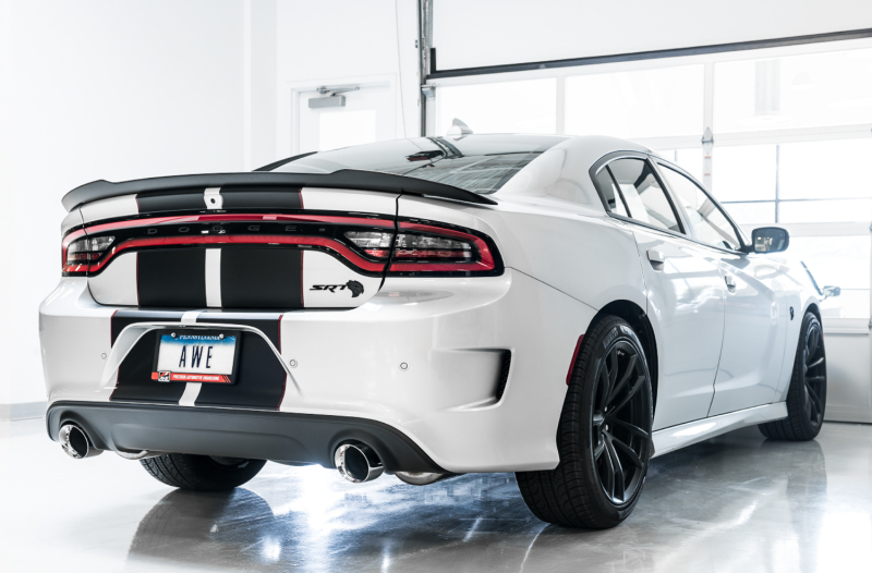 AWE Tuning 2015+ Dodge Charger 6.4L/6.2L SC Non-Resonated Touring Edition Exhaust - Silver Tips - Image 4