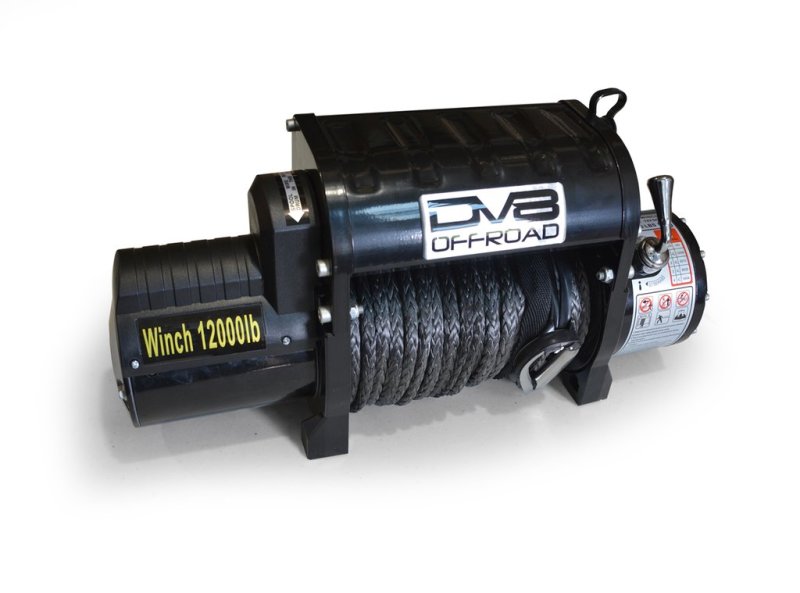 DV8 Offroad 12000 LB Winch w/ Synthetic Line & Wireless Remote - Black - Image 2