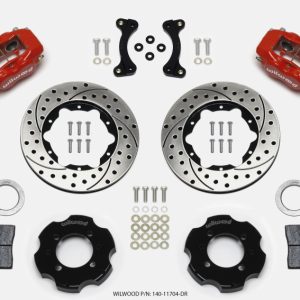 Wilwood Forged Dynalite Front Hat Kit 11.00in Drilled Red 95-05 Miata