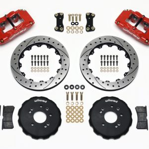 Wilwood FSLI4 Front Hat Kit 13.00in Drilled Red Nissan 240SX