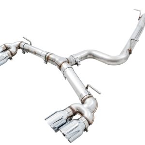 AWE Tuning Mk7 Golf R Track Edition Exhaust w/Chrome Silver Tips 102mm