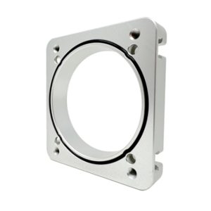 Torque Solution 06-21 Subaru STI EJ Big Bore Manifold Big Bore 76mm Throttle Body Adapter - Silver