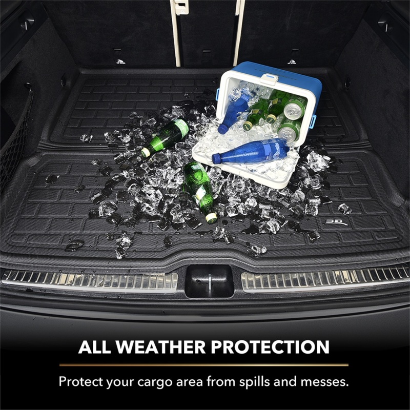 3D MAXpider 15-20 Chevrolet Suburban / GMC Yukon Xl Kagu Black Behind 2Nd Row Stowable Cargo Liner - Image 4