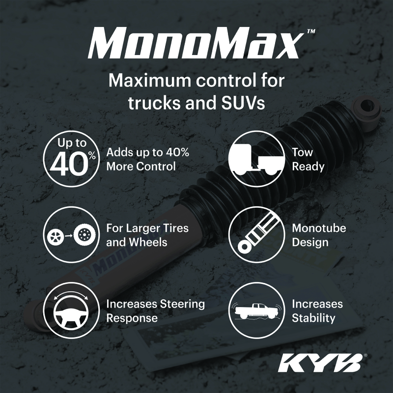 KYB Shocks & Struts MonoMax Front DODGE Ram 1500 2500 3500 Pickup (4WD) - Lift Replacement Shocks 19 - Image 2