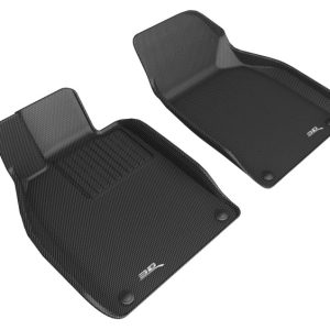 3D MAXpider Custom Fit KAGU Floor Mat (BLACK) Compatible for PORSCHE BOXSTER/CAYMAN/718 2013-2023 -