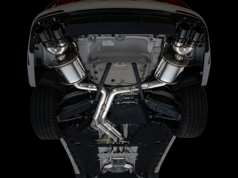 AWE Tuning 19-23 Audi C8 S6/S7 2.9T V6 AWD Touring Edition Exhaust - Diamond Black Tips - Image 3