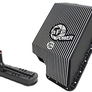 aFe Transmission Pan (Black); Ford Diesel Trucks 03-10 V8-6.0/6.4L (td)