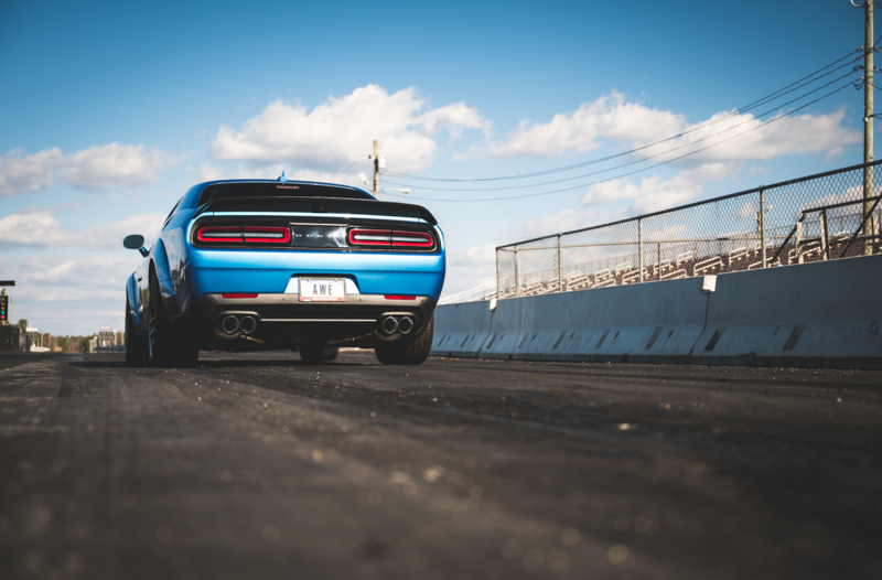 AWE Tuning 2015+ Dodge Challenger 6.4L/6.2L SC Track Edition Exhaust - Quad Chrome Silver Tips - Image 6
