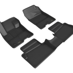 3D MAXpider 2022 Ford Maverick Hybrid Kagu 1st & 2nd Row Floormat - Black