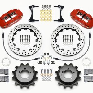 Wilwood Narrow Superlite 4R Rear Kit 12.88in Drilled Red 99-05 WRX / 99-07 Impreza