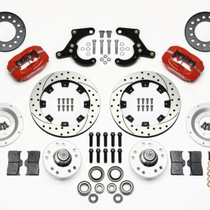 Wilwood Forged Dynalite Front Kit 11.75in Drilled Red 55-57 Chevy
