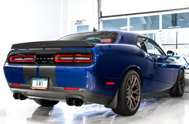 AWE Tuning 2015+ Dodge Challenger 6.4L/6.2L Non-Resonated Touring Edition Exhaust - Quad Black Tips - Image 5
