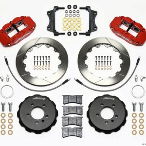 Wilwood Narrow Superlite 6R Front Hat Kit 12.88in Red 06-12 Volkswagen GTI w/ Lines