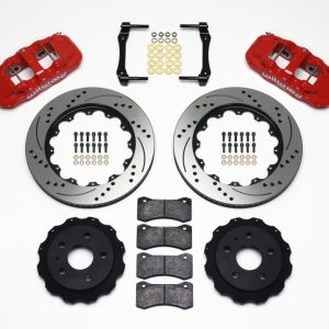 Wilwood AERO4 Rear Kit 14.25in Drilled Red 2010-2015 Camaro