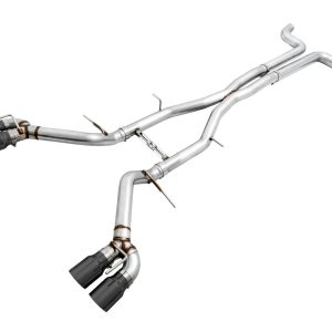 AWE Tuning 16-19 Chevy Camaro SS Non-Res Cat-Back Exhaust - Track Edition (Quad Diamond Black Tips)