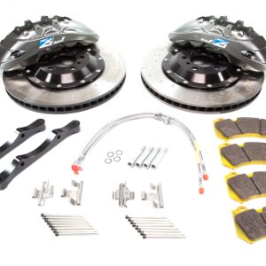 Alcon 2009+ Nissan GT-R R35 412x36mm Rotor 6 Piston Caliper RC6 Front Axle Kit - Grey