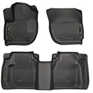 Husky Liners 15 Honda Fit Weatherbeater Black Front and Second Seat Floor Liners