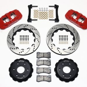 Wilwood AERO6 Front Truck Kit 14.25in Drill Red 1999-2014 GM Truck/SUV 1500