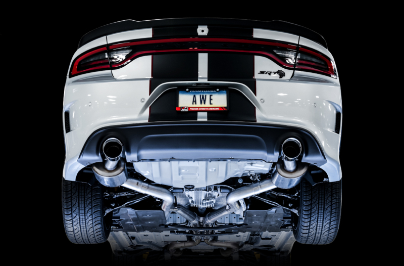 AWE Tuning 2015+ Dodge Charger 6.4L/6.2L SC Non-Resonated Touring Edition Exhaust - Silver Tips - Image 8