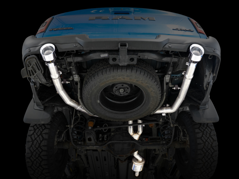 AWE Tuning 19-21 RAM 1500 5.7L (w/Cutouts) 0FG Dual Rear Exit Cat-Back Exhaust - Chrome Silver Tips - Image 10